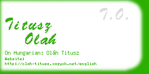 titusz olah business card